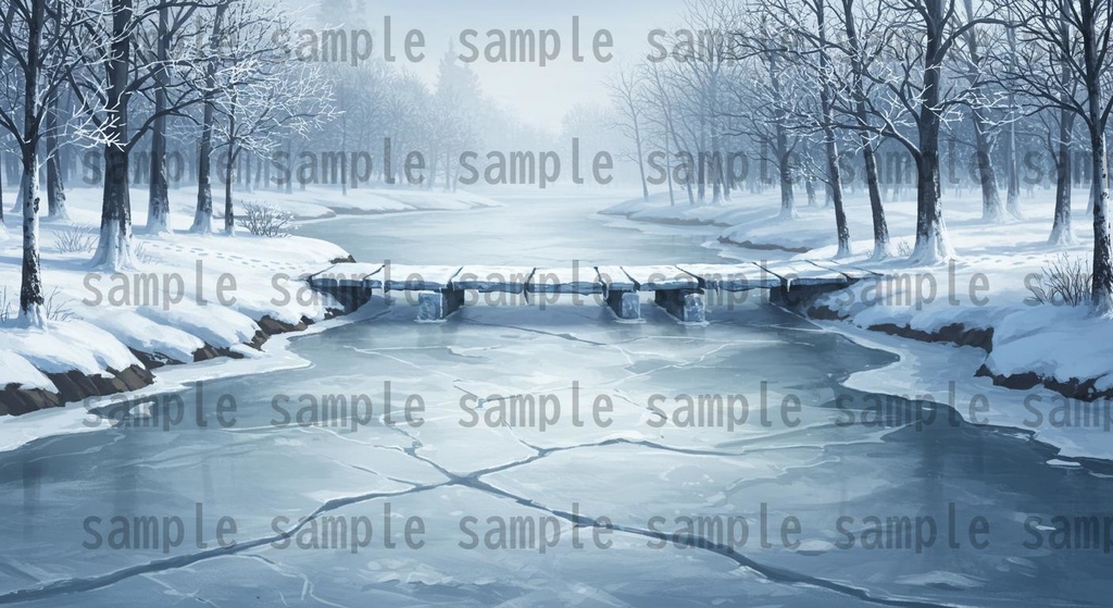 【67種類】極寒地帯 ファンタジー背景イラスト【著作権フリー素材】風景画像