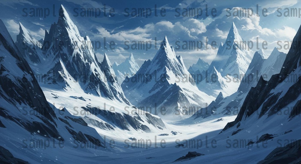 【67種類】極寒地帯 ファンタジー背景イラスト【著作権フリー素材】風景画像