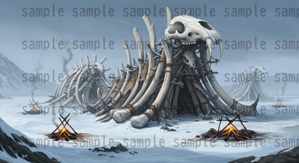 【67種類】極寒地帯 ファンタジー背景イラスト【著作権フリー素材】風景画像