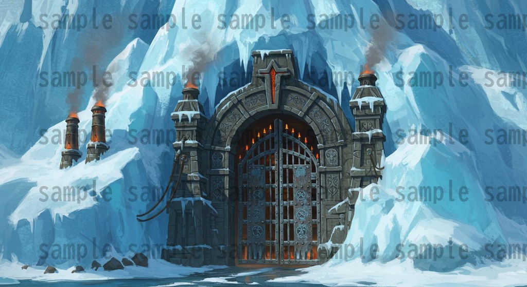 【67種類】極寒地帯 ファンタジー背景イラスト【著作権フリー素材】風景画像