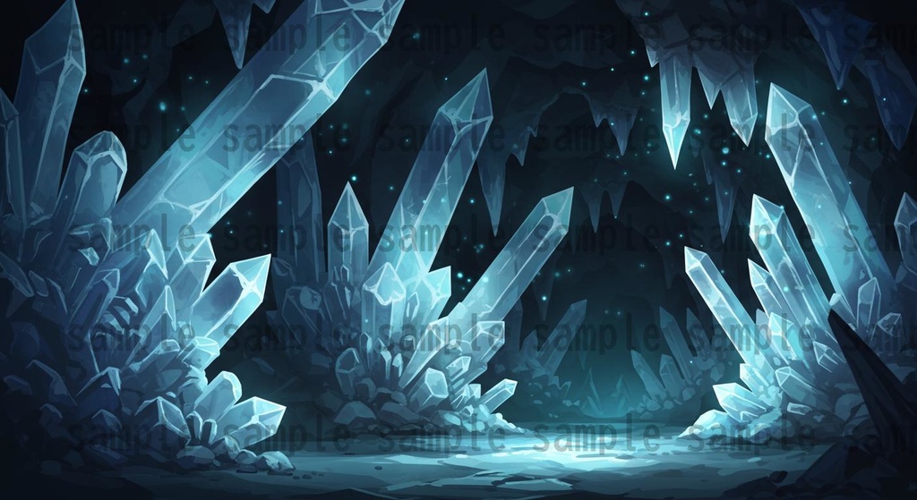 【67種類】極寒地帯 ファンタジー背景イラスト【著作権フリー素材】風景画像