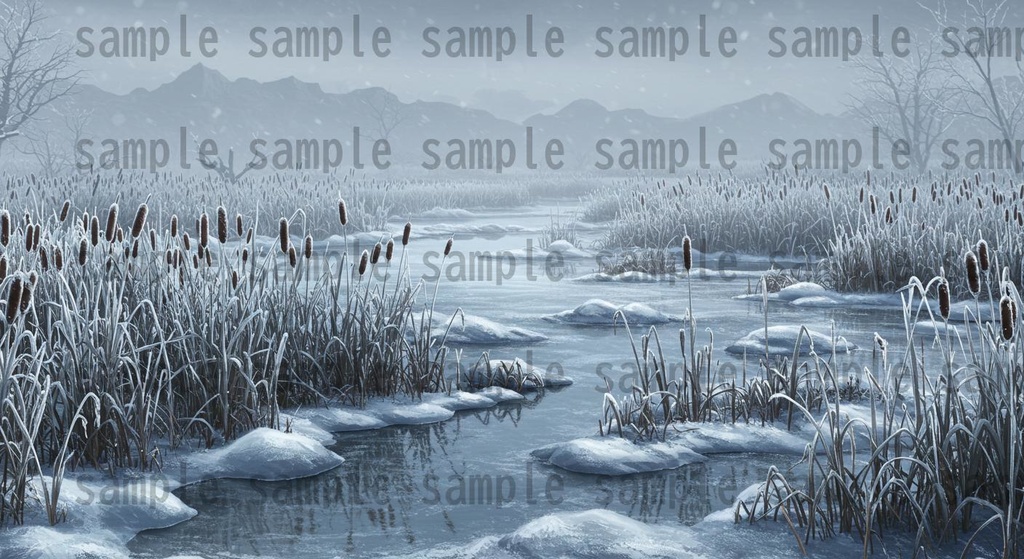 【67種類】極寒地帯 ファンタジー背景イラスト【著作権フリー素材】風景画像