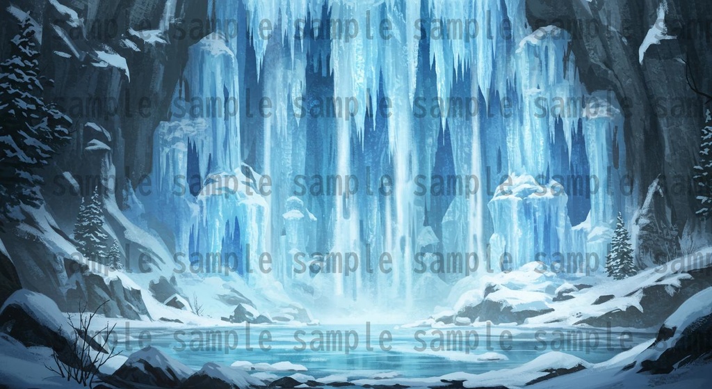 【67種類】極寒地帯 ファンタジー背景イラスト【著作権フリー素材】風景画像