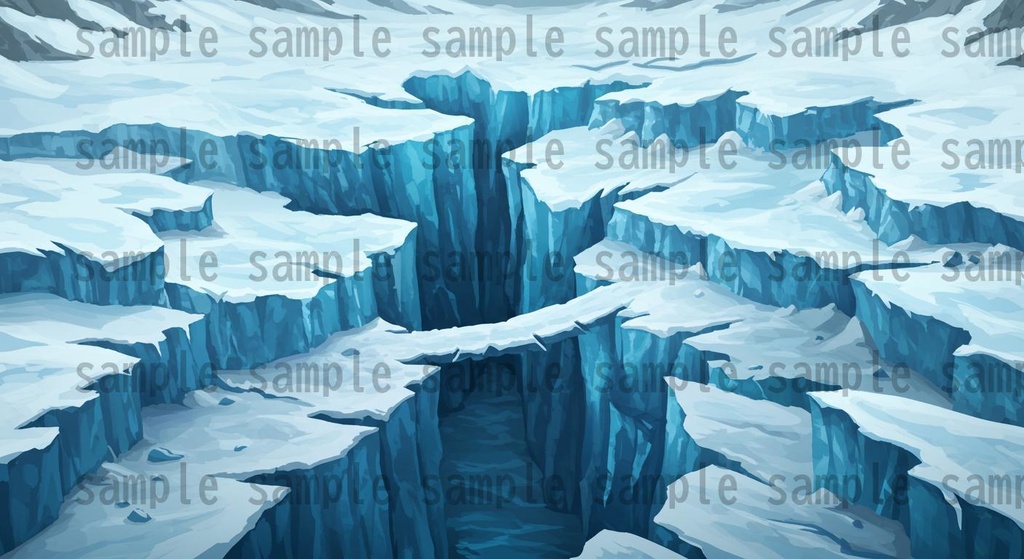 【67種類】極寒地帯 ファンタジー背景イラスト【著作権フリー素材】風景画像