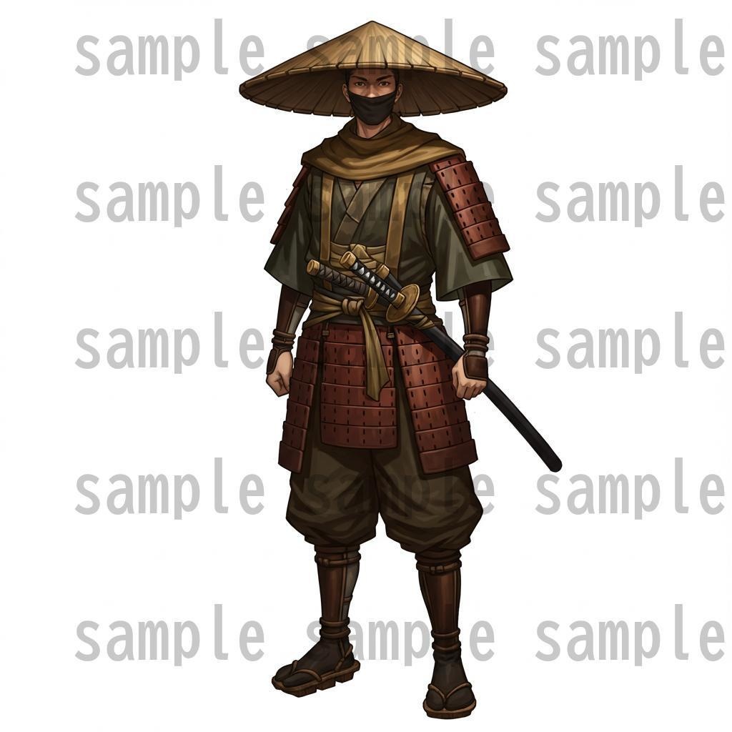 【46種152枚】戦国時代 立ち絵【著作権フリー素材】江戸時代/侍・忍者・大名など46種!