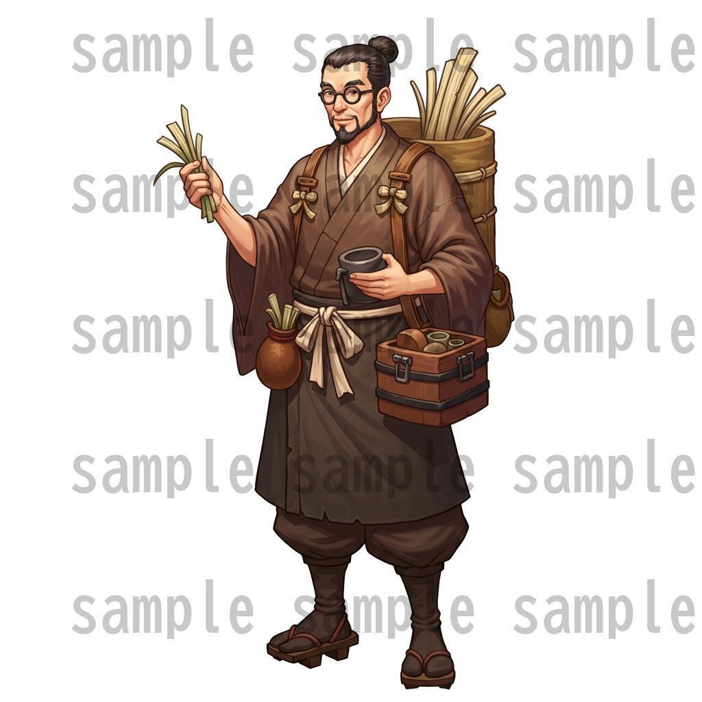 【46種152枚】戦国時代 立ち絵【著作権フリー素材】江戸時代/侍・忍者・大名など46種!