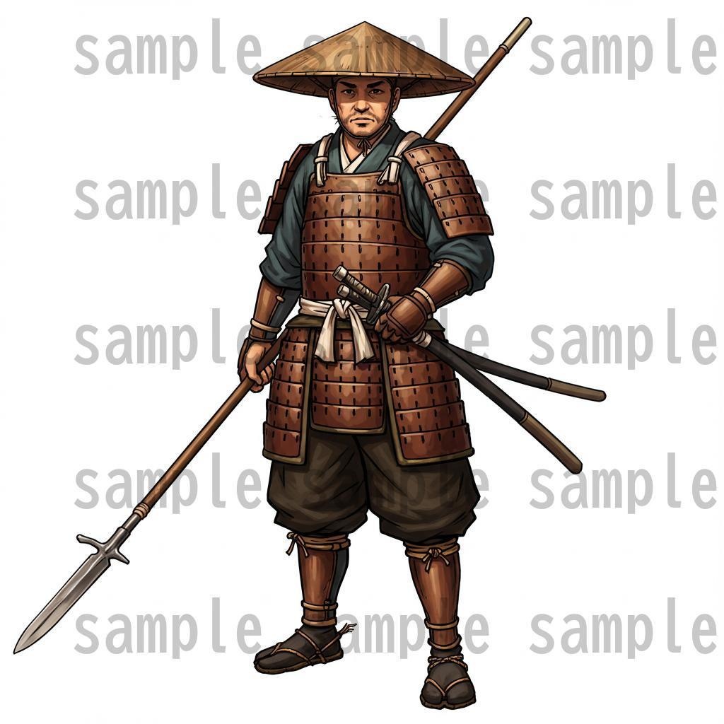 【46種152枚】戦国時代 立ち絵【著作権フリー素材】江戸時代/侍・忍者・大名など46種!