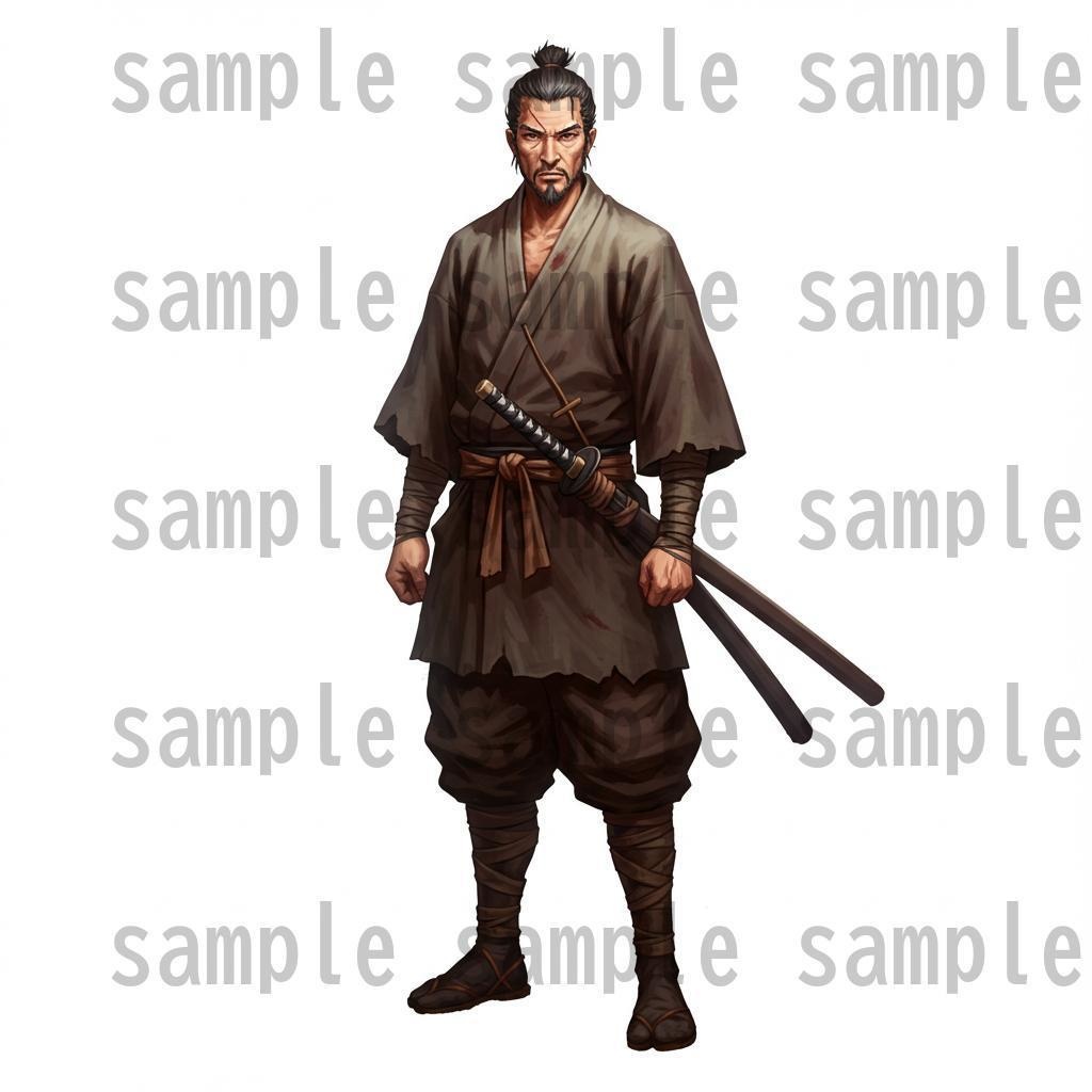 【46種152枚】戦国時代 立ち絵【著作権フリー素材】江戸時代/侍・忍者・大名など46種!