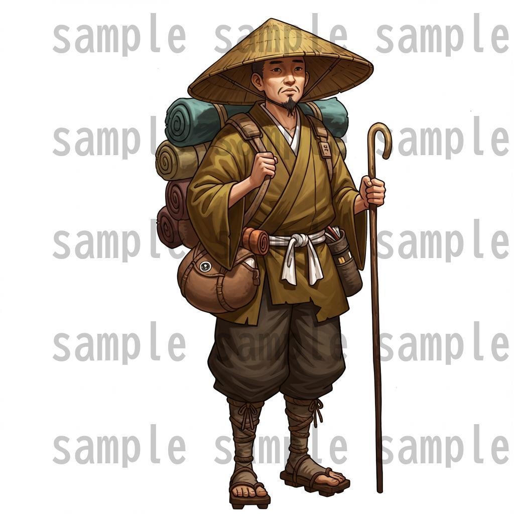 【46種152枚】戦国時代 立ち絵【著作権フリー素材】江戸時代/侍・忍者・大名など46種!