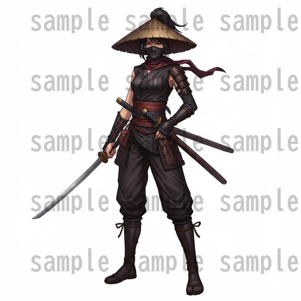 【46種152枚】戦国時代 立ち絵【著作権フリー素材】江戸時代/侍・忍者・大名など46種!