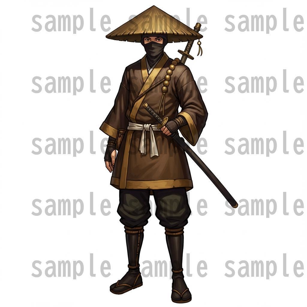 【46種152枚】戦国時代 立ち絵【著作権フリー素材】江戸時代/侍・忍者・大名など46種!