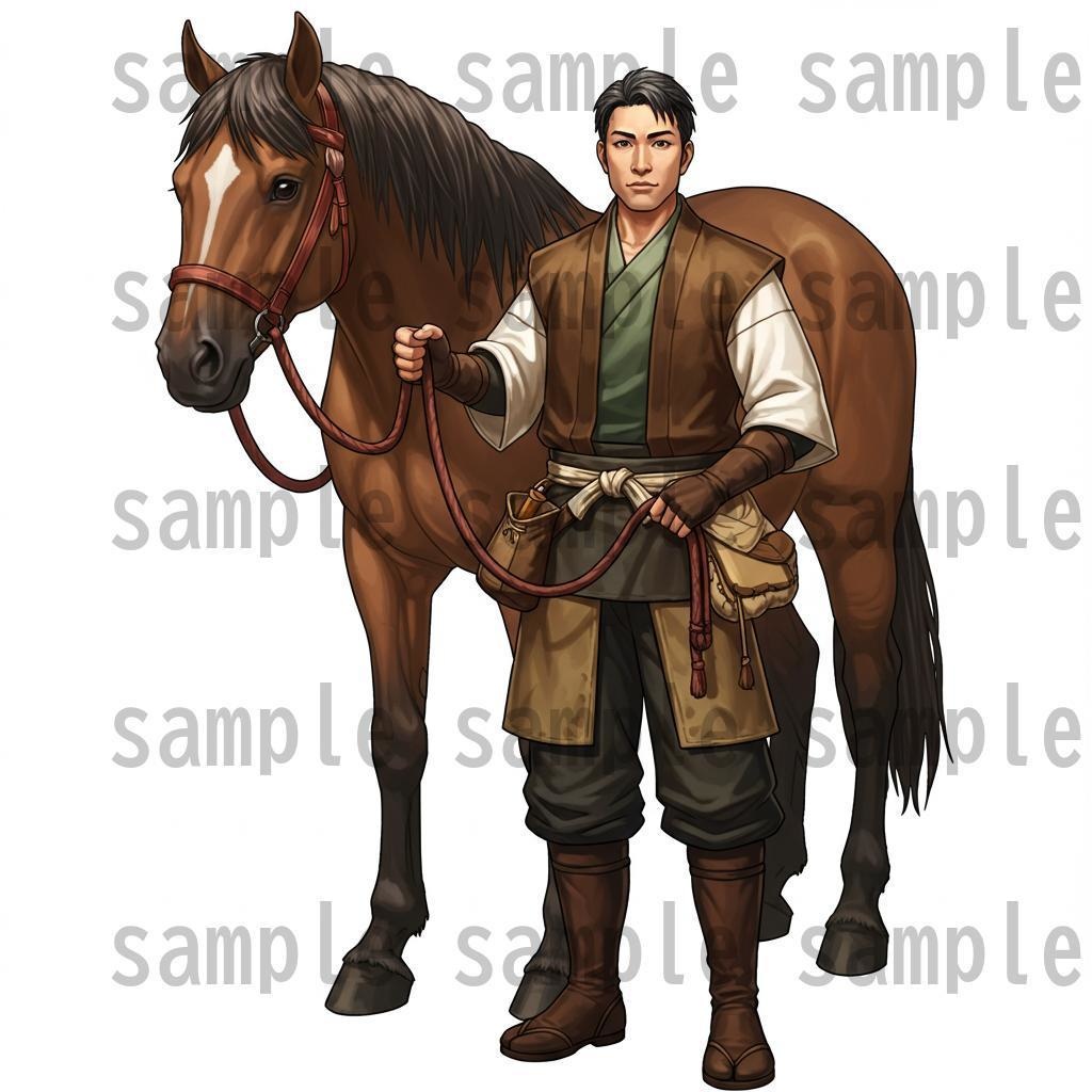 【46種152枚】戦国時代 立ち絵【著作権フリー素材】江戸時代/侍・忍者・大名など46種!