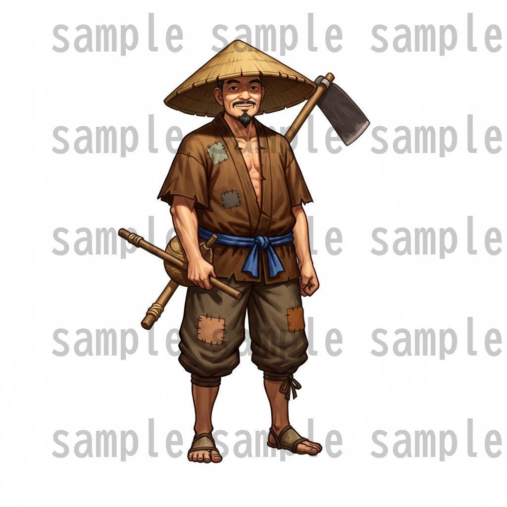 【46種152枚】戦国時代 立ち絵【著作権フリー素材】江戸時代/侍・忍者・大名など46種!