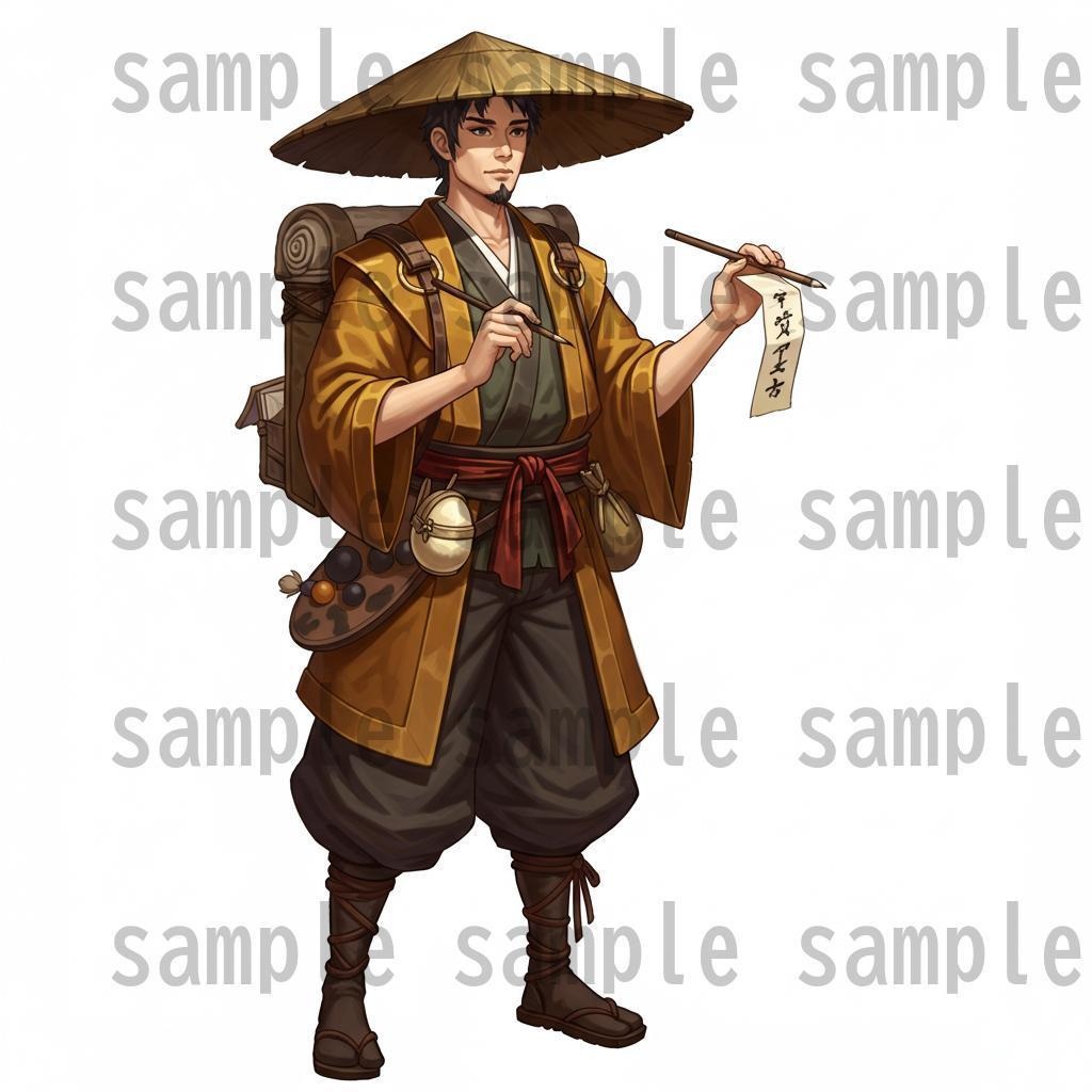 【46種152枚】戦国時代 立ち絵【著作権フリー素材】江戸時代/侍・忍者・大名など46種!