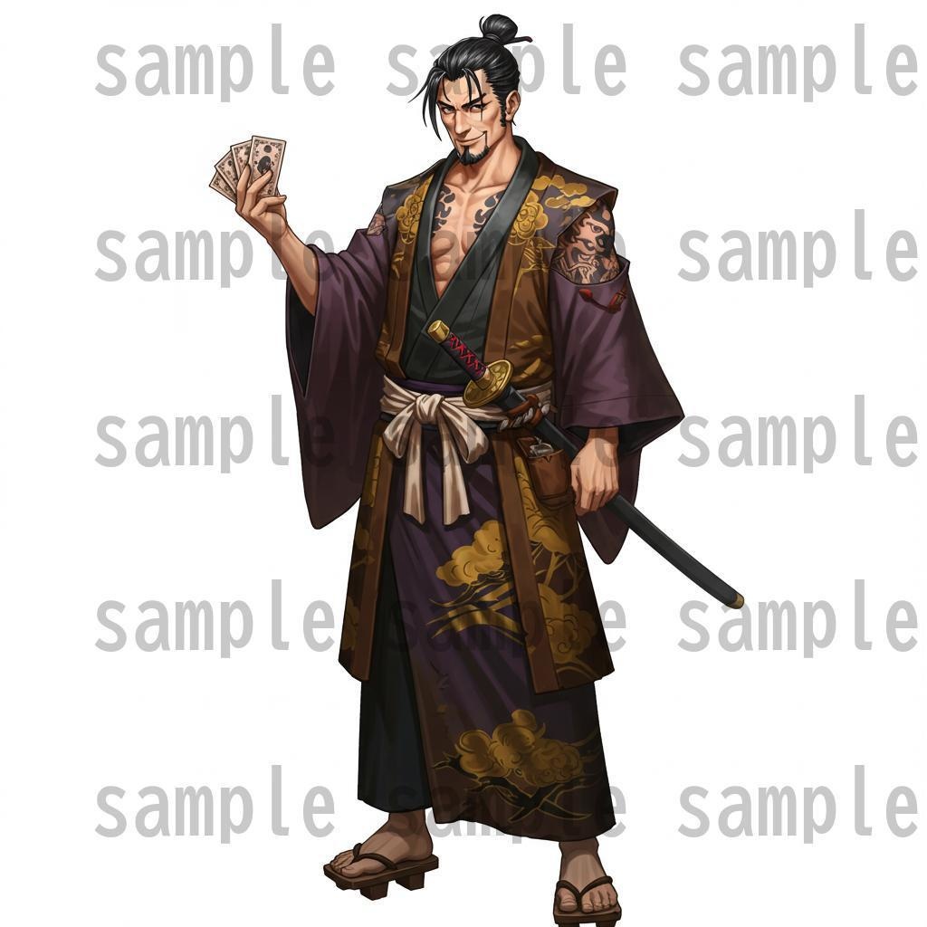 【46種152枚】戦国時代 立ち絵【著作権フリー素材】江戸時代/侍・忍者・大名など46種!