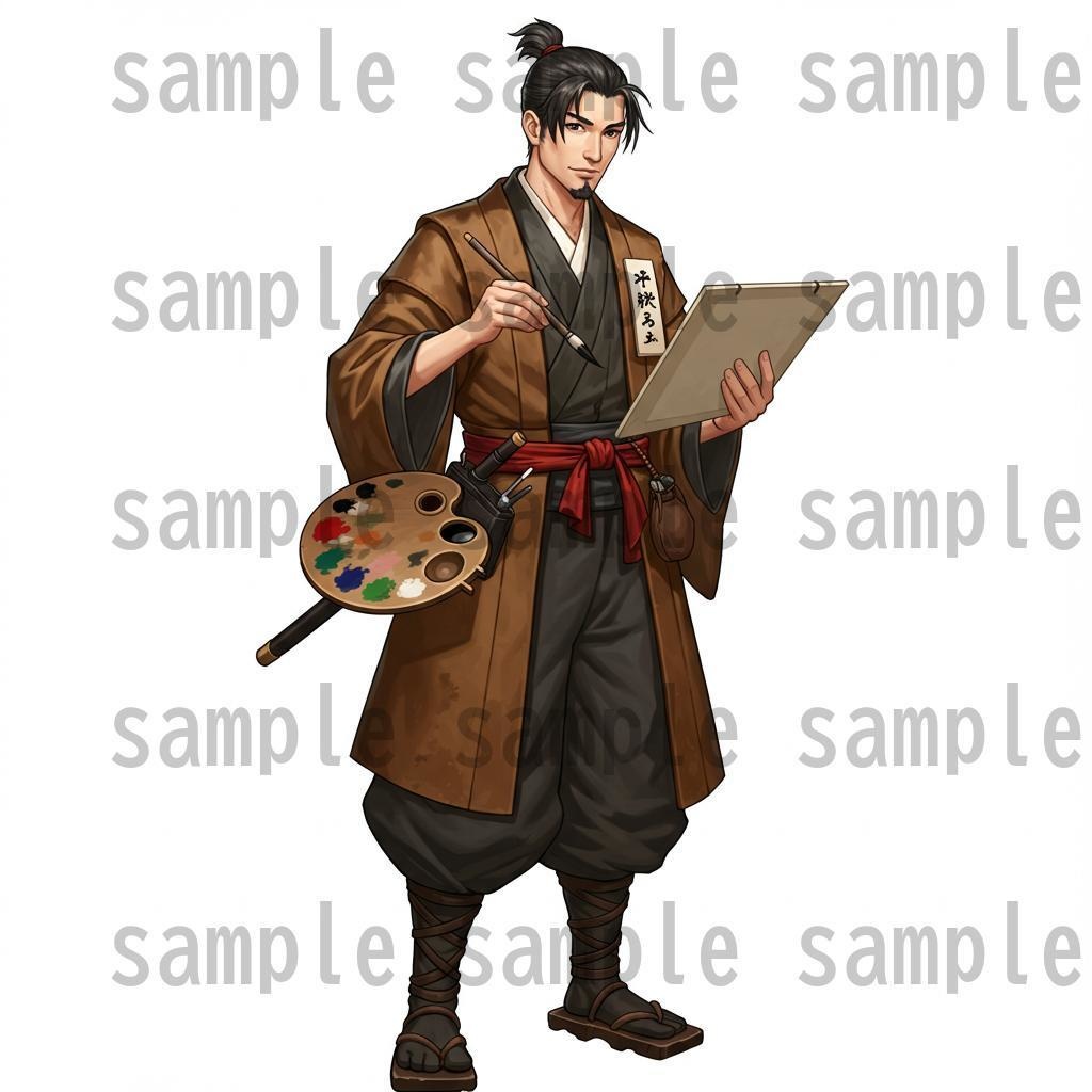 【46種152枚】戦国時代 立ち絵【著作権フリー素材】江戸時代/侍・忍者・大名など46種!