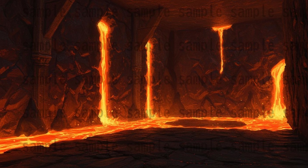 【164枚】火山地帯 ファンター背景イラスト【著作権フリー素材】風景画像