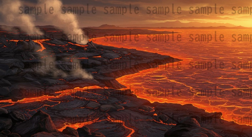 【164枚】火山地帯 ファンター背景イラスト【著作権フリー素材】風景画像