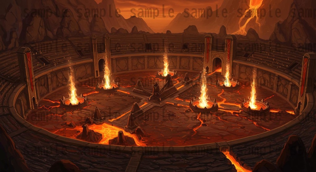 【164枚】火山地帯 ファンター背景イラスト【著作権フリー素材】風景画像