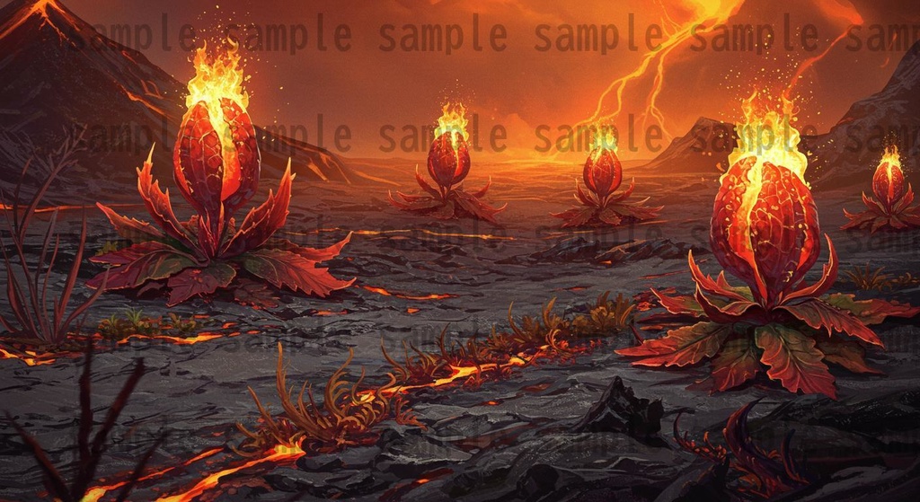 【164枚】火山地帯 ファンター背景イラスト【著作権フリー素材】風景画像