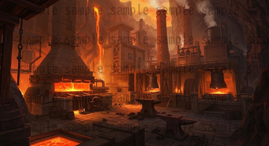 【164枚】火山地帯 ファンター背景イラスト【著作権フリー素材】風景画像