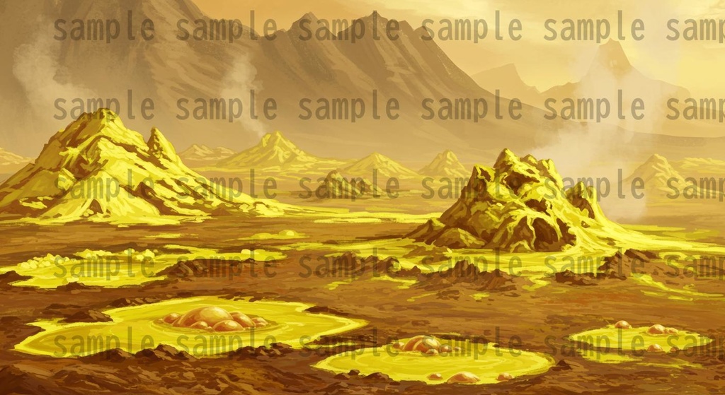 【164枚】火山地帯 ファンター背景イラスト【著作権フリー素材】風景画像