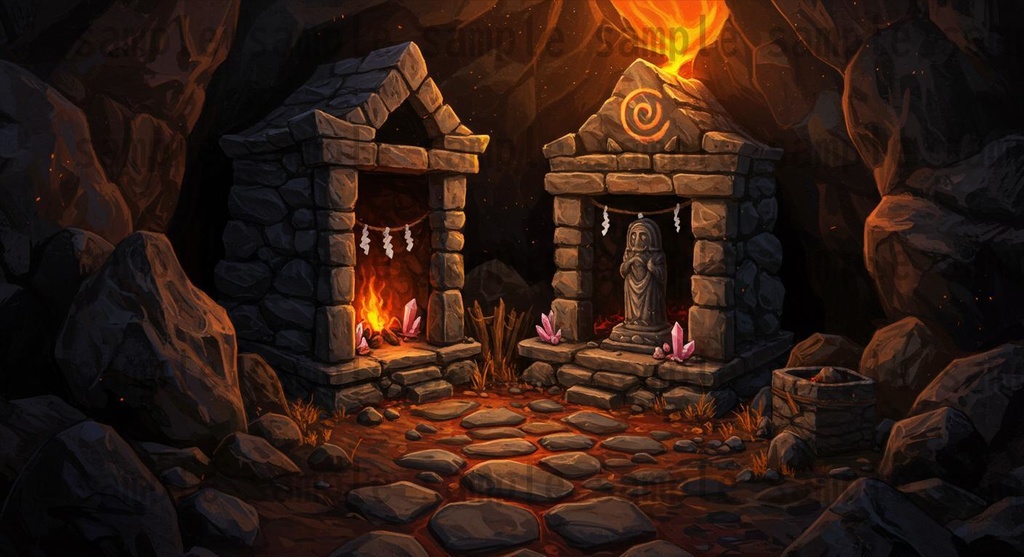 【164枚】火山地帯 ファンター背景イラスト【著作権フリー素材】風景画像