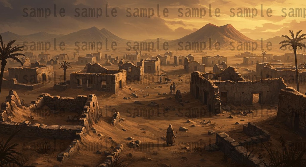 【164枚】火山地帯 ファンター背景イラスト【著作権フリー素材】風景画像