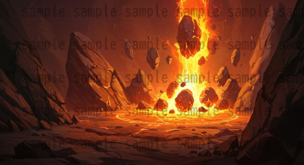 【164枚】火山地帯 ファンター背景イラスト【著作権フリー素材】風景画像