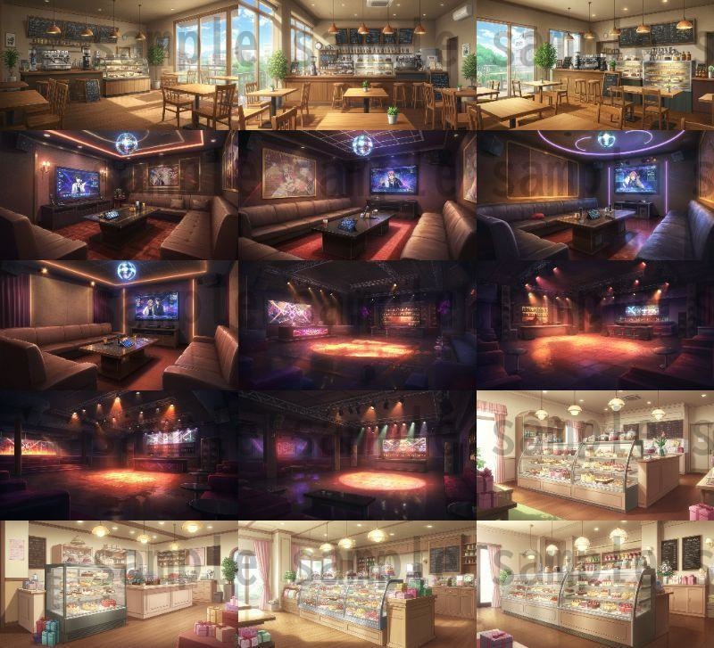 【105種420枚】店舗内背景イラスト【著作権フリー素材】店内画像