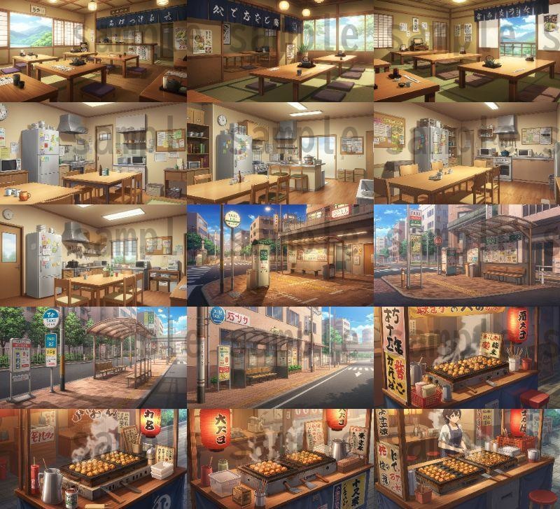 【105種420枚】店舗内背景イラスト【著作権フリー素材】店内画像