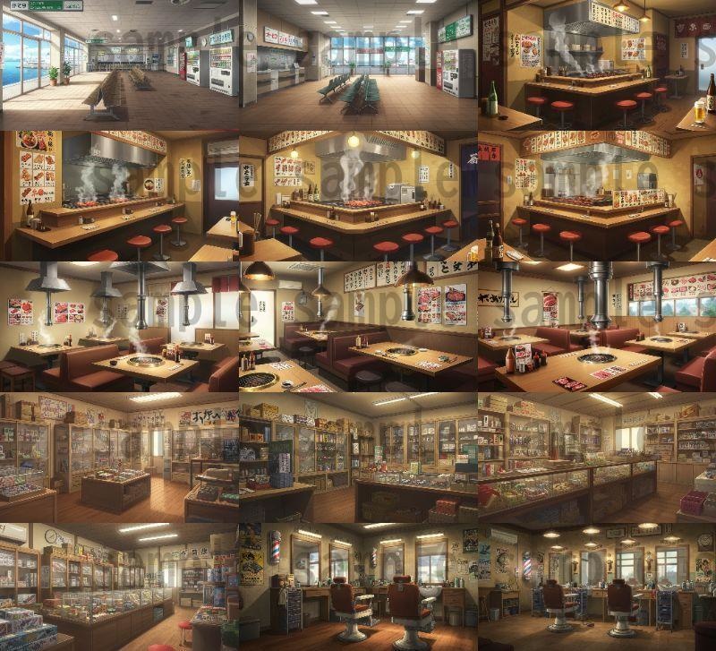 【105種420枚】店舗内背景イラスト【著作権フリー素材】店内画像
