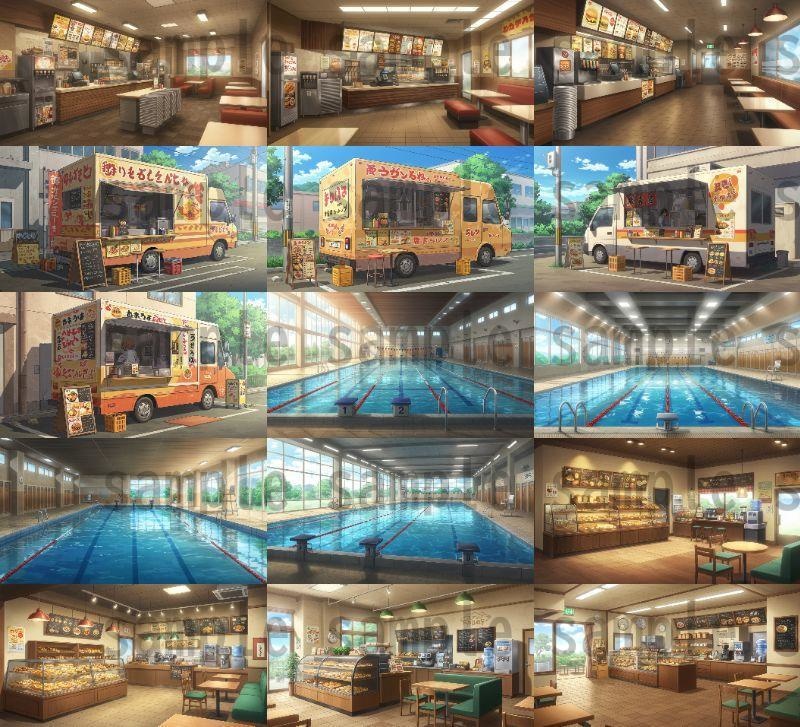 【105種420枚】店舗内背景イラスト【著作権フリー素材】店内画像