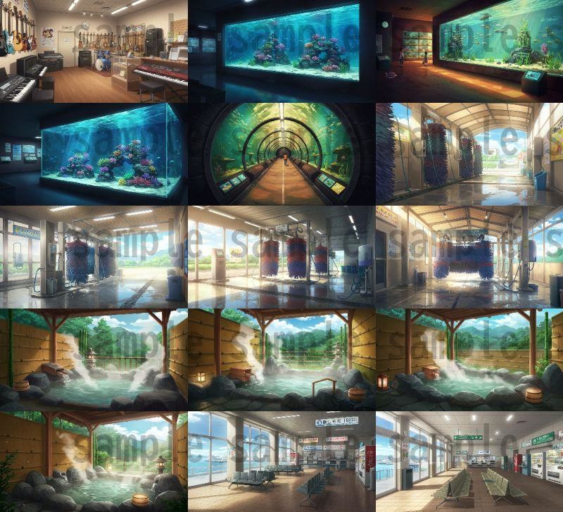 【105種420枚】店舗内背景イラスト【著作権フリー素材】店内画像