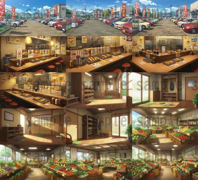 【105種420枚】店舗内背景イラスト【著作権フリー素材】店内画像