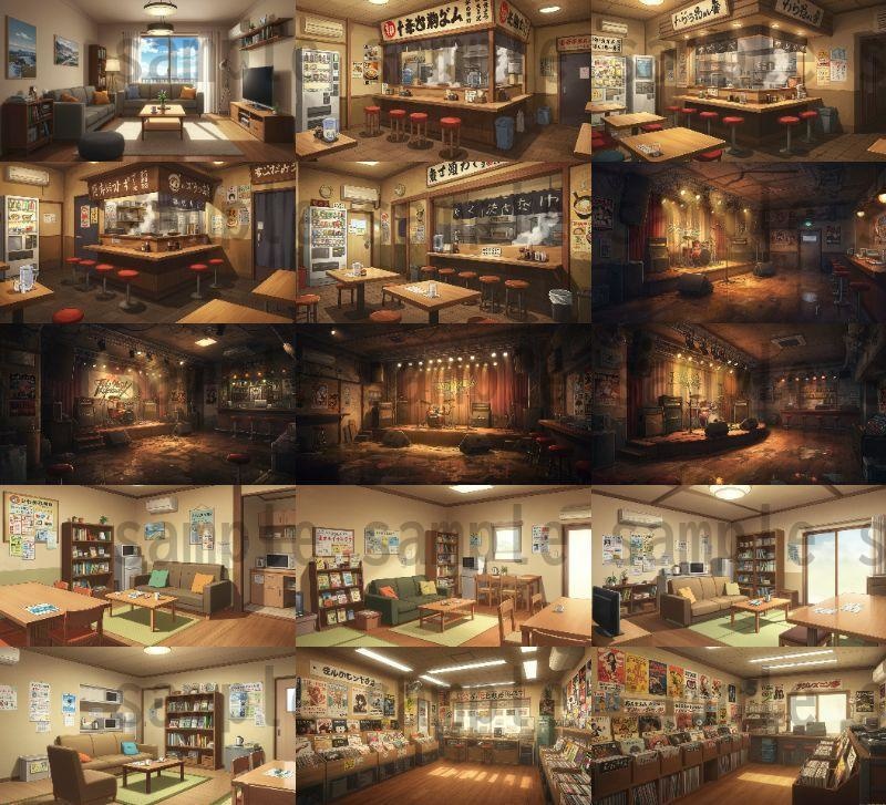 【105種420枚】店舗内背景イラスト【著作権フリー素材】店内画像