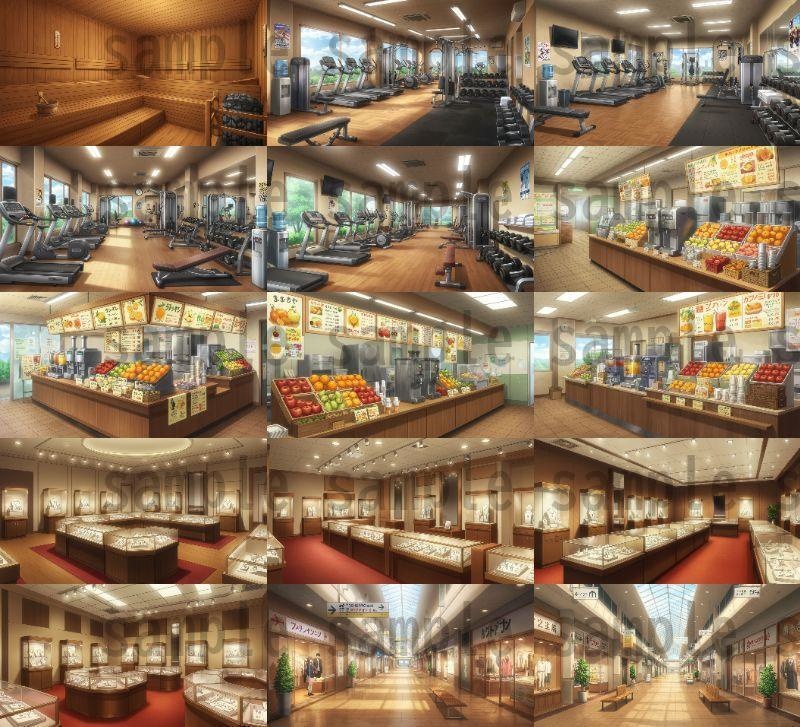 【105種420枚】店舗内背景イラスト【著作権フリー素材】店内画像