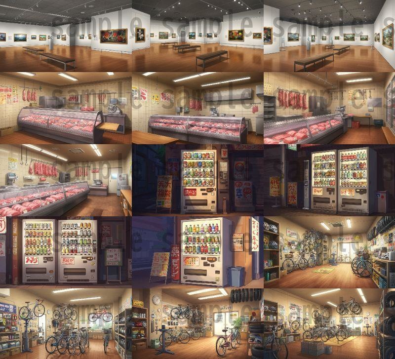 【105種420枚】店舗内背景イラスト【著作権フリー素材】店内画像