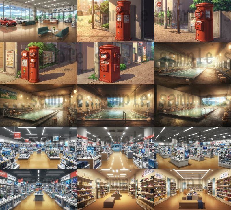 【105種420枚】店舗内背景イラスト【著作権フリー素材】店内画像