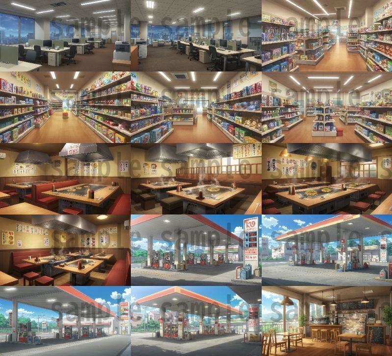 【105種420枚】店舗内背景イラスト【著作権フリー素材】店内画像