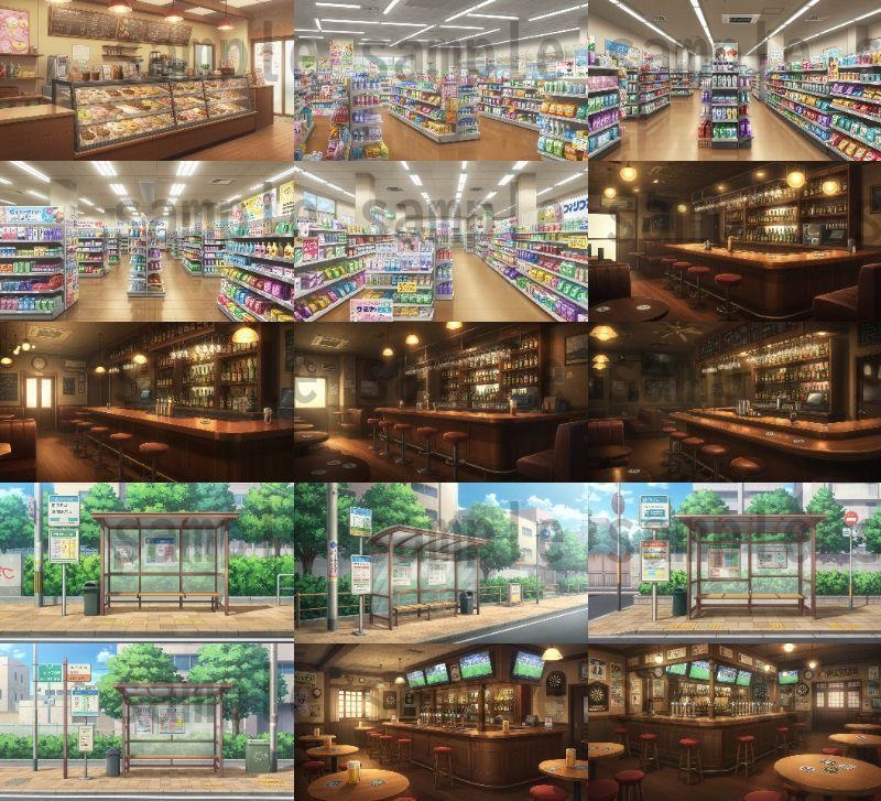 【105種420枚】店舗内背景イラスト【著作権フリー素材】店内画像