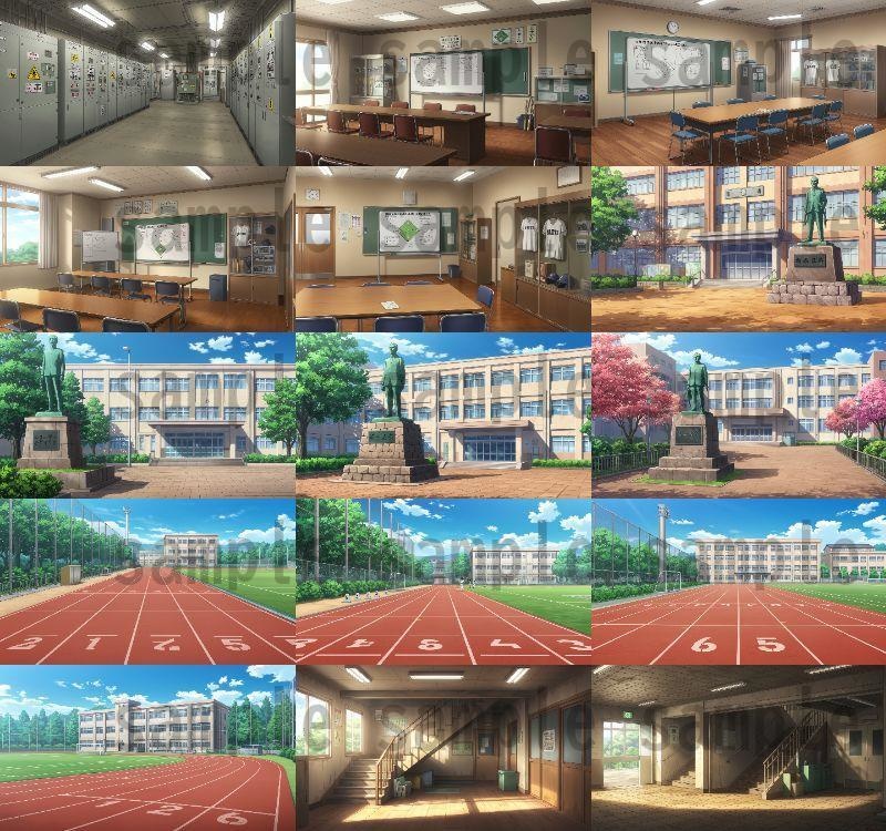 【600枚】学校関連 背景イラスト【著作権フリー素材】教室・校内・グランド等の風景画像