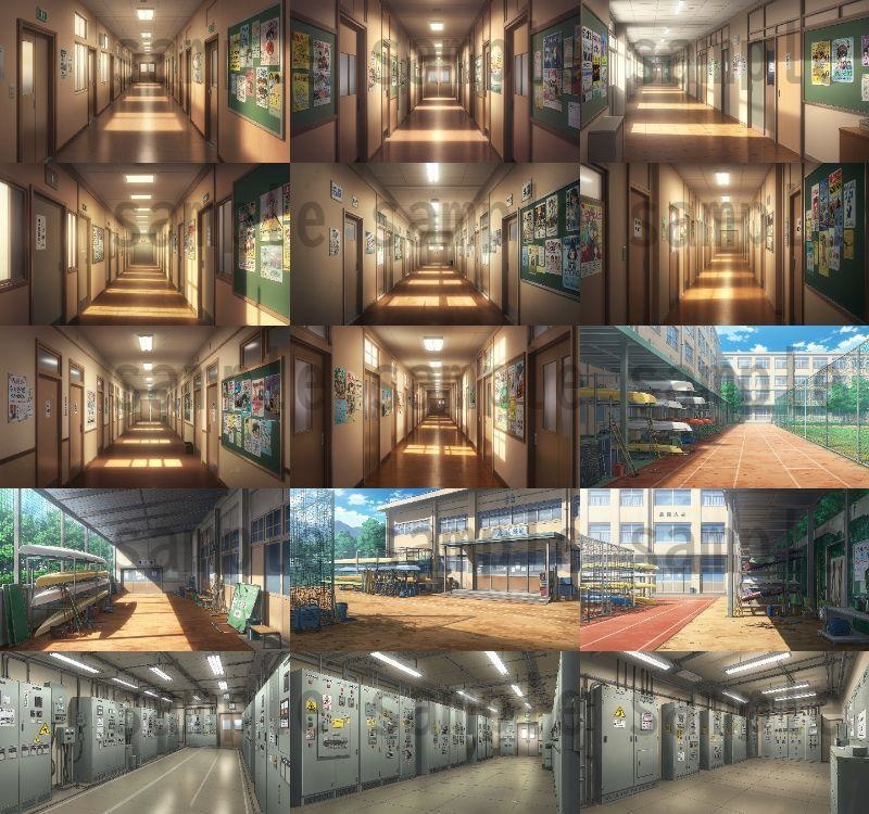 【600枚】学校関連 背景イラスト【著作権フリー素材】教室・校内・グランド等の風景画像