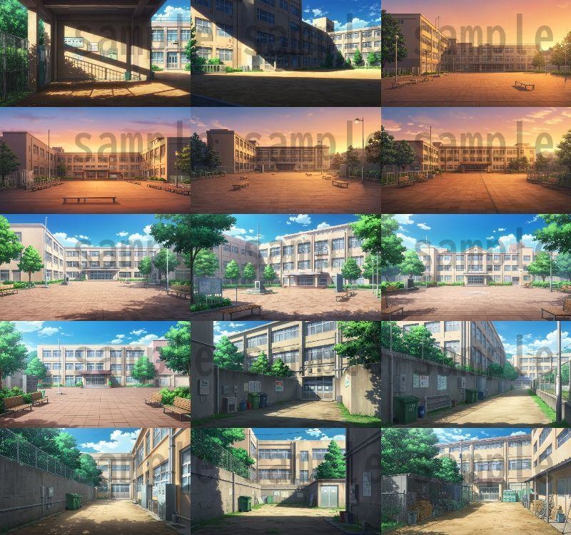 【600枚】学校関連 背景イラスト【著作権フリー素材】教室・校内・グランド等の風景画像