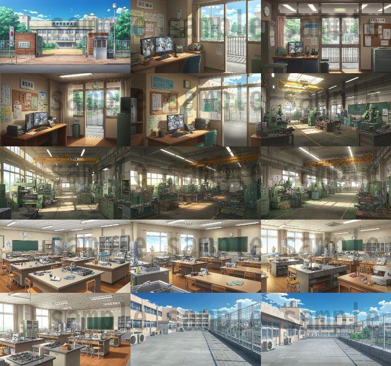 【600枚】学校関連 背景イラスト【著作権フリー素材】教室・校内・グランド等の風景画像