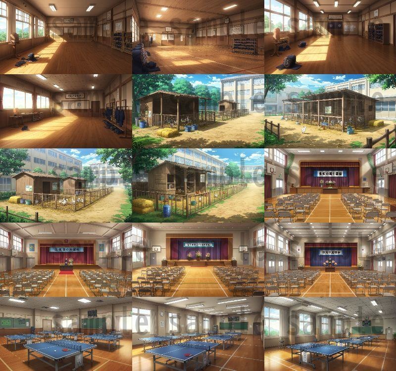 【600枚】学校関連 背景イラスト【著作権フリー素材】教室・校内・グランド等の風景画像