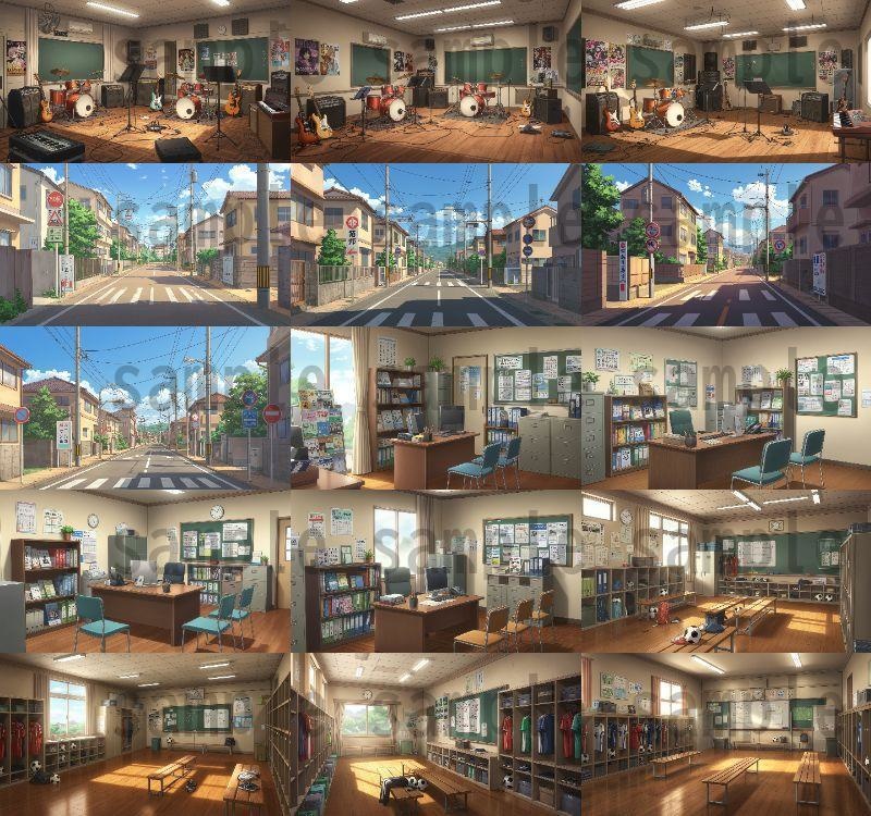 【600枚】学校関連 背景イラスト【著作権フリー素材】教室・校内・グランド等の風景画像