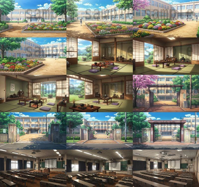 【600枚】学校関連 背景イラスト【著作権フリー素材】教室・校内・グランド等の風景画像