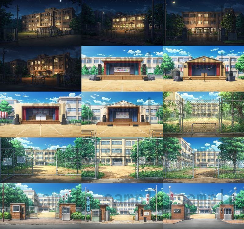 【600枚】学校関連 背景イラスト【著作権フリー素材】教室・校内・グランド等の風景画像