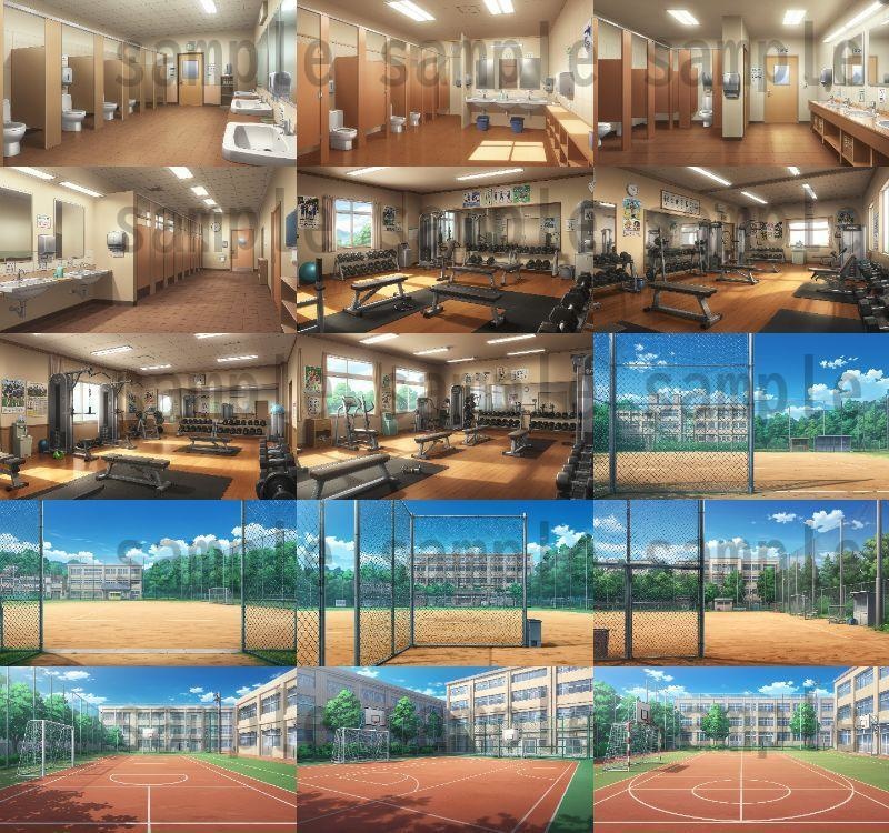 【600枚】学校関連 背景イラスト【著作権フリー素材】教室・校内・グランド等の風景画像